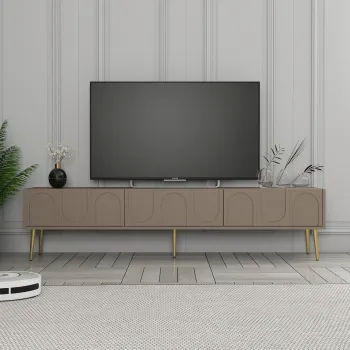 Comoda TV, Hommy Craft, Lyon 43, 180x43x35 cm, PAL, Atlas / Aur imagine