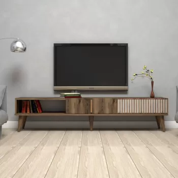 Comoda TV, Hommy Craft, Milan, 180x40x35 cm, Nuc imagine