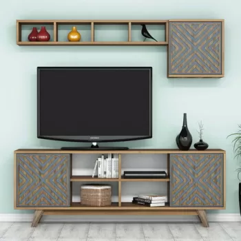 Comoda TV, Hommy Craft, ?nci, Nuc / Albastru imagine