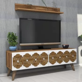 Comoda TV, Hommy Craft, Nisan, 90x14x14.6 cm, Nuc imagine