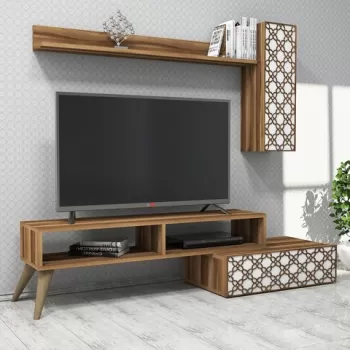 Comoda TV, Hommy Craft, Planet, Nuc / Alb imagine