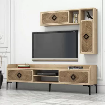 Comoda TV, Hommy Craft, Samba, 180x52x35 cm, Stejar imagine