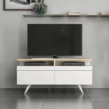 Comoda TV, Inarch, Berlin 120, Stejar / Alb imagine