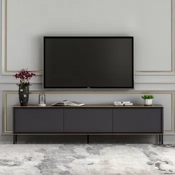 Comoda TV, Inarch, Imaj, 180 x 45.2 x 35 cm, pal melaminat, antracit imagine