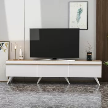 Comoda TV, Inarch, Valentina, 180x42x35 cm, Alb imagine