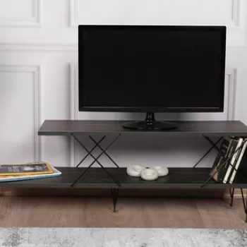 Comoda TV, Kalune Design, Street, 120x40x30 cm, Maro inchis imagine