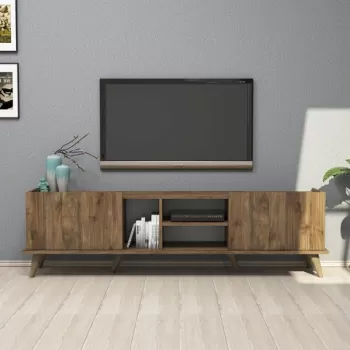 Comoda TV, Mezza, Elegante 1310, 180x52x34 cm, Nuc imagine