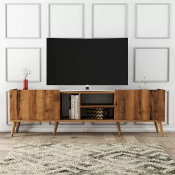 Comoda TV, Mezza, Lotus, 180x52x34 cm, Nuc imagine