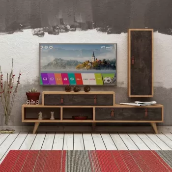 Comoda TV, Mod Design, Joseph, Stejar / Gri inchis imagine