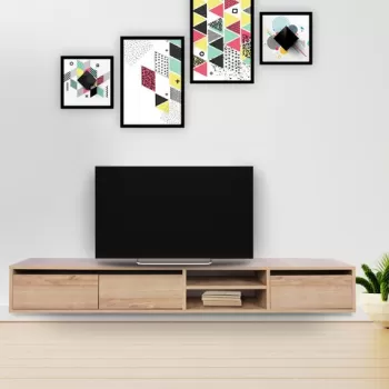 Comoda TV, Mod Design, Rust, 180 x 30 x 25 cm, pal melaminat, stejar imagine