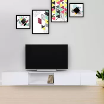 Comoda TV, Mod Design, Wagna, 180x30x25 cm, Alb imagine