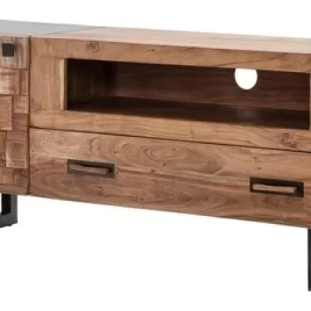 Comoda TV Mumbai, Mauro Ferretti, 145x40x62 cm, lemn de salcam/fier imagine