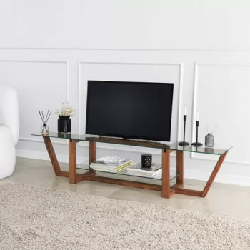 Comoda TV, Neostill, Amalfi, 158x35x35 cm, Nuc imagine