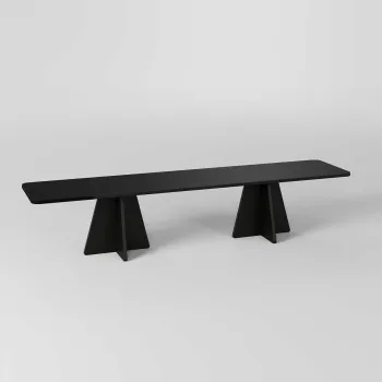 Comoda TV, Neostill, Mushroom, 180x40x42 cm, PAL, Negru imagine