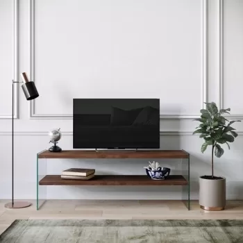 Comoda TV Neostill TV1003, 120 x 35 x 45 cm, walnut imagine