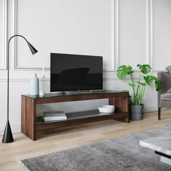 Comoda TV Neostill TV300, 140 x 40 x 45 cm, walnut imagine
