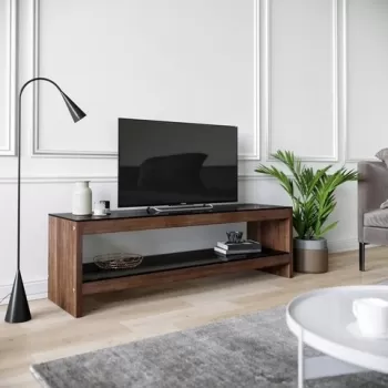 Comoda TV Neostill TV301, 140 x 40 x 45 cm, walnut imagine