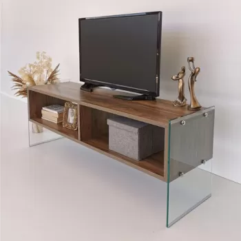 Comoda TV, Neostill, TV404, 120x45x35 cm, Nuc imagine