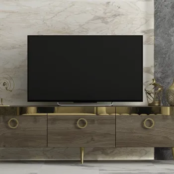 Comoda TV, Odessa, Safar, 150x30x45 cm, PAL, Maro imagine