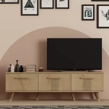 Comoda TV, Olivia, Asimo, 150 x 45 x 35 cm, pal melaminat, stejar imagine