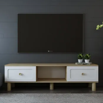 Comoda TV, Olivia, Rosalinda Bohem, Stejar Safir / Alb imagine