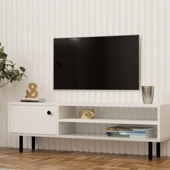 Comoda TV, Puqa Design, Avila, 120x38x30 cm, PAL , Alb imagine