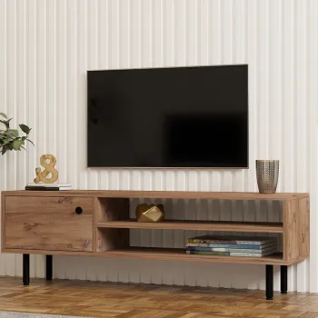 Comoda TV, Puqa Design, Avila, 120x38x30 cm, PAL , Maro imagine