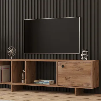 Comoda TV, Puqa Design, Folsom, 140x45x29 cm, PAL, Maro imagine