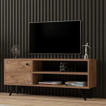 Comoda TV, Puqa Design, Jena, 120x50x29 cm, PAL, Maro imagine