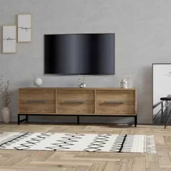 Comoda TV, Puqa Design, Melody, 160x50x40 cm, PAL, Nuc imagine