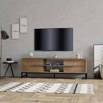 Comoda TV, Puqa Design, Mono, 160x50x40 cm, PAL, Nuc imagine