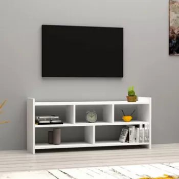 Comoda TV, Puqa Design, Pera, 120x55x28 cm, PAL, Alb imagine