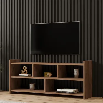 Comoda TV, Puqa Design, Pera, 120x55x28 cm, PAL, Maro imagine