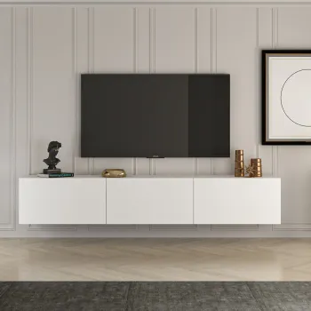 Comoda TV, Puqa Design, West, Alb imagine