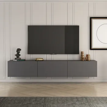 Comoda TV, Puqa Design, West, Antracit imagine