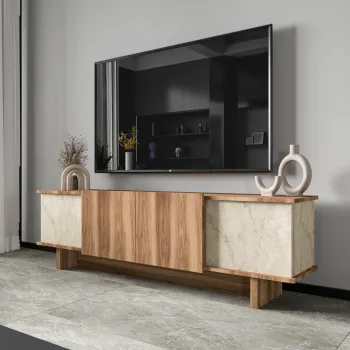 Comoda TV, Qualex, Diana, Travertin / Nuc imagine