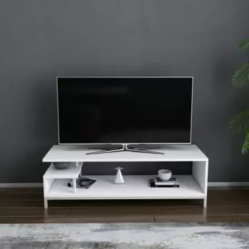 Comoda TV, Retricy, Reilly, 120x44.6x37.6 cm, PAL, Alb imagine