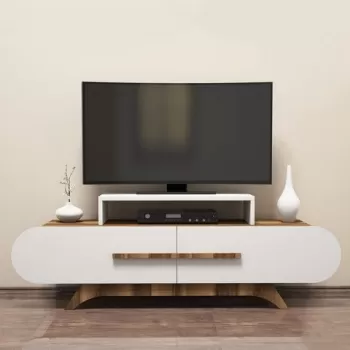 Comoda TV Rose, Hommy Craft, 145x36.8x49.8 cm, maro/alb imagine