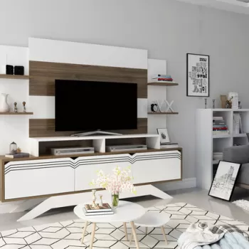 Comoda TV, Zena Home, Delpi, PAL, Nuc / Alb imagine