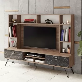 Comoda TV, Zena Home, Lorenz, PAL, Nuc / Negru imagine