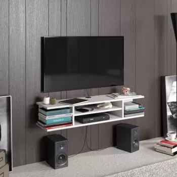 Comoda TV, Zena Home, Pivot, PAL, Alb imagine