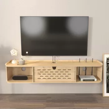 Comoda TV, Zena Home, Sima, 116.5x19.5x24.5 cm, PAL, Stejar imagine