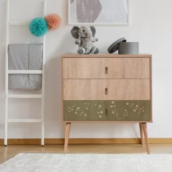 Comoda, Vella, City Dino, 80 x 89 x 40 cm, pal melaminat, multicolor imagine