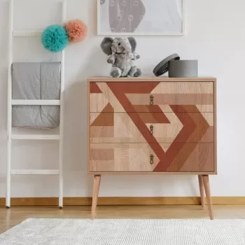 Comoda, Vella, City Flow, 80 x 89 x 40 cm, pal melaminat, multicolor imagine