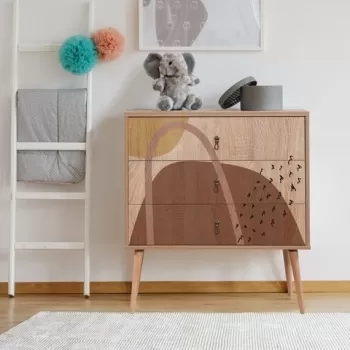 Comoda, Vella, City Form, 80 x 89 x 40 cm, pal melaminat, multicolor imagine