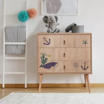 Comoda, Vella, City Marin, 80 x 89 x 40 cm, pal melaminat, multicolor imagine