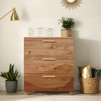 Comoda, Vella, Leva Gravis Desert, 80 x 95 x 43 cm, pal melaminat, multicolor imagine