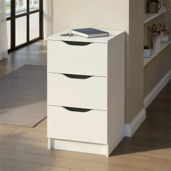 Comoda Westphalen 3, Inter Link, 41x40x71 cm, PAL, alb imagine