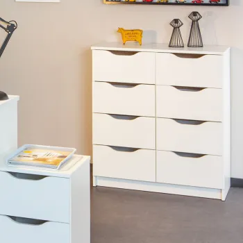 Comoda Westphalen 8-H, Inter Link, 82x41x92 cm, PAL, alb imagine