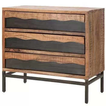 Comoda Yellowstone, Mauro Ferretti, 88x45x80 cm, lemn masiv de salcam, maro imagine